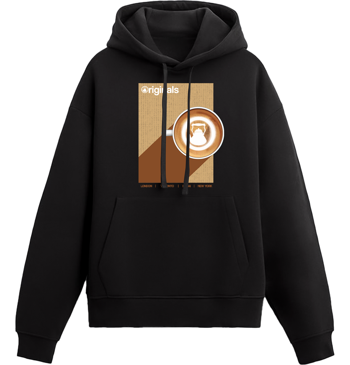 Across The Globe Hoodie - Black