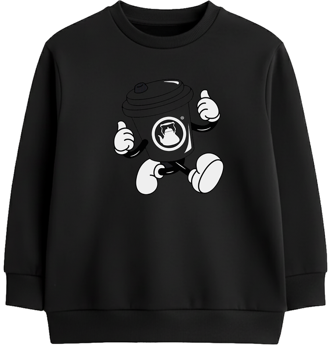 Wala Kids Mascot Sweatshirt - Black