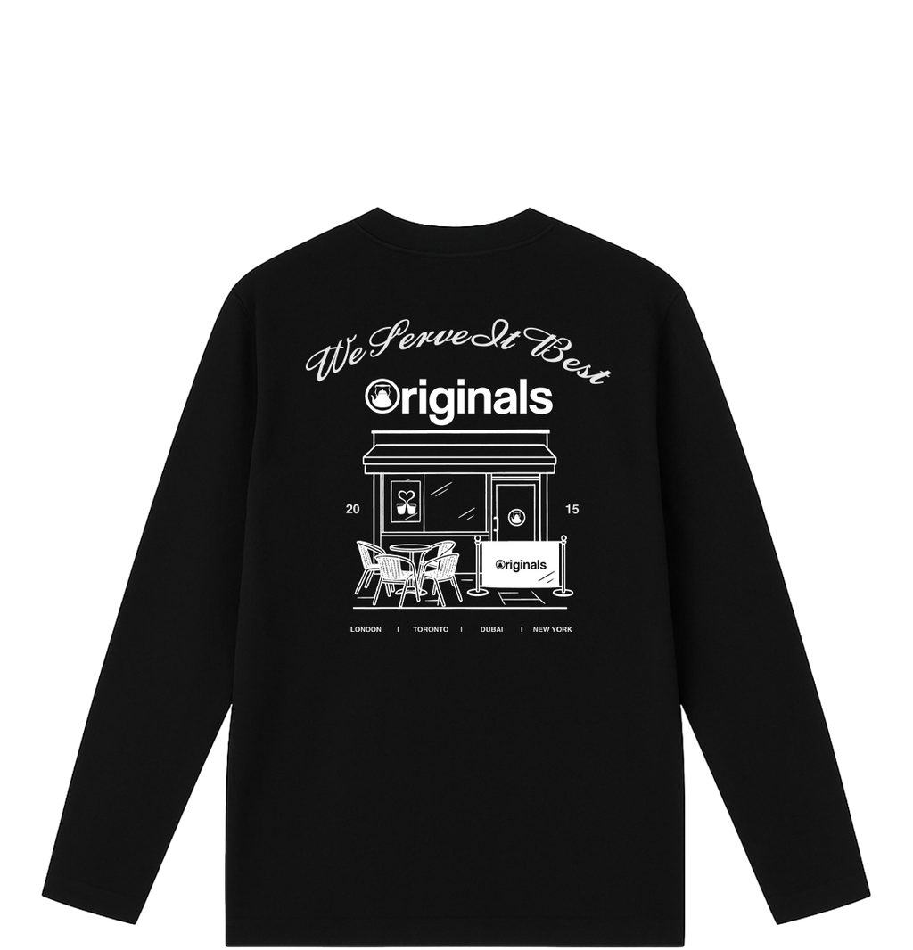 We Serve It Best Long Sleeve - Black