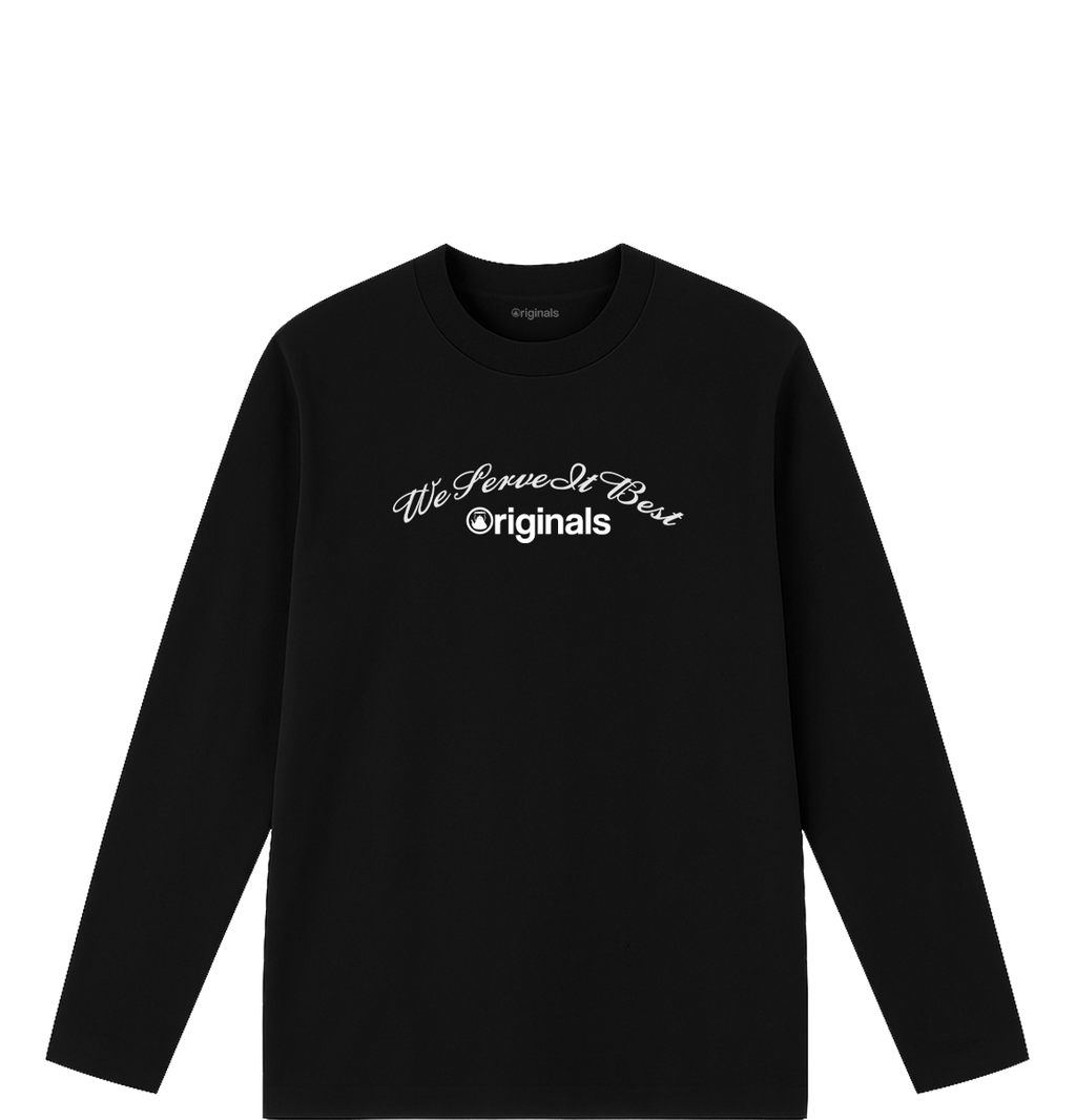 We Serve It Best Long Sleeve - Black