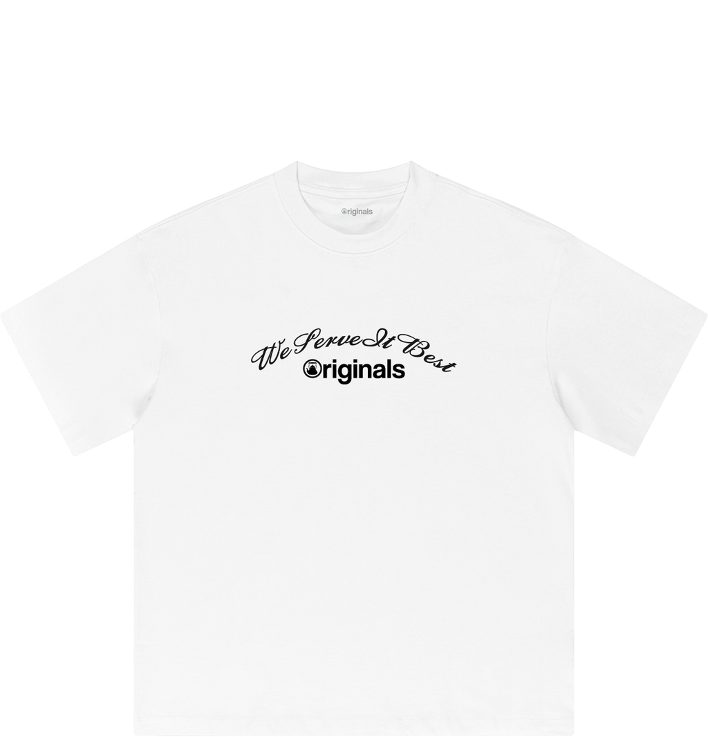 We Serve It Best Tee - White