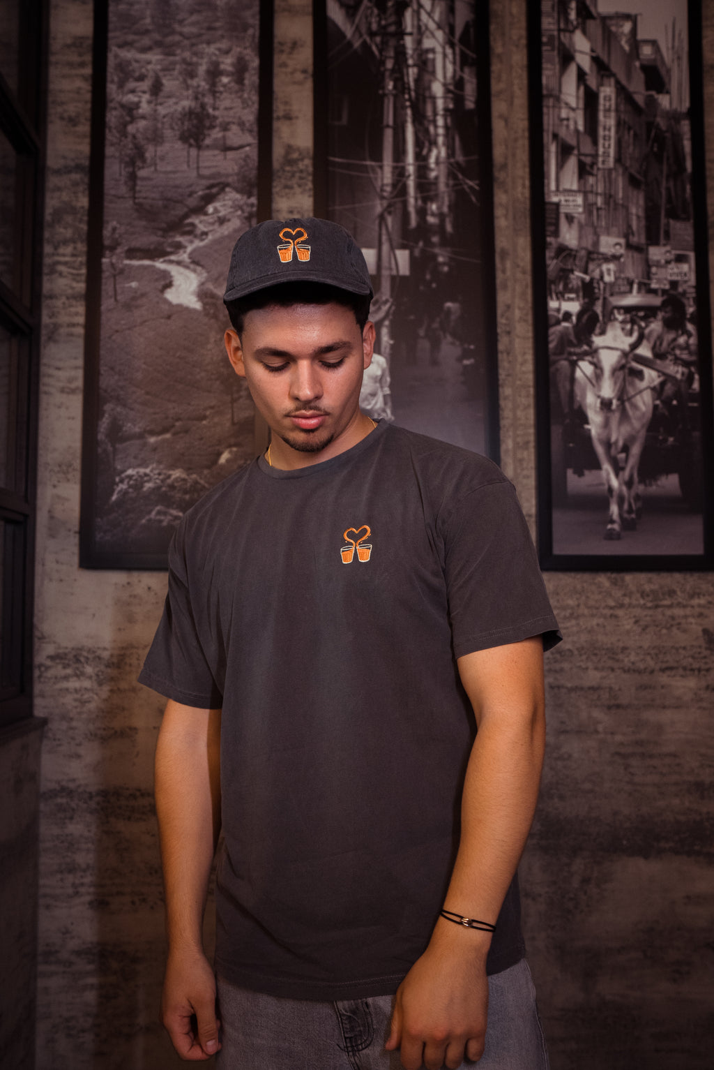 Chaii Lovers Club Tee - Washed Grey